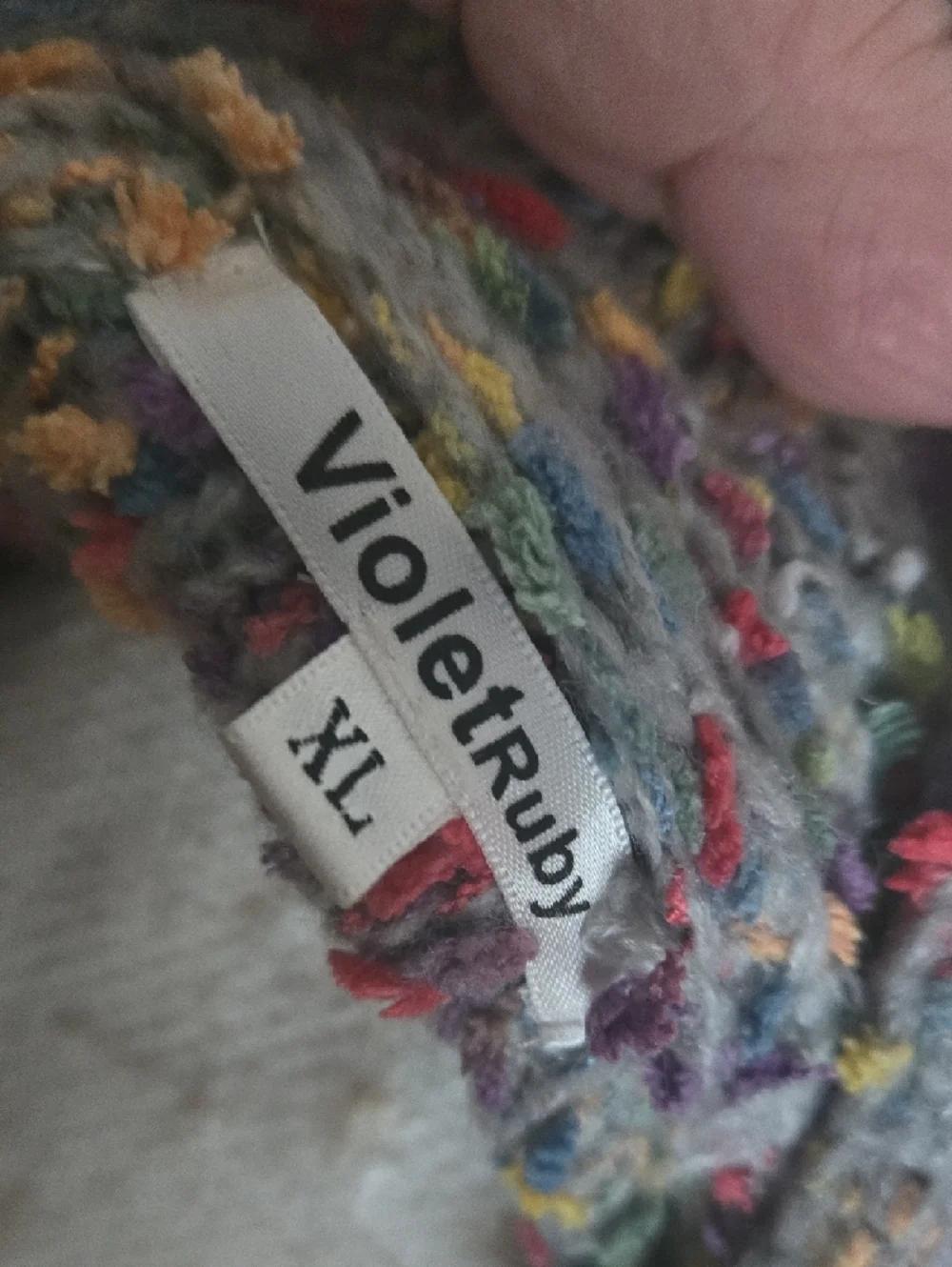 Popcorn Knit Open Cardigan - Women's Pastel Mix Size Xl